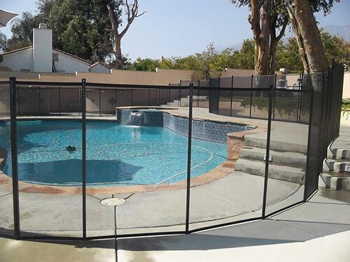 A mesh pool fence can help reduce accidental drownings.
