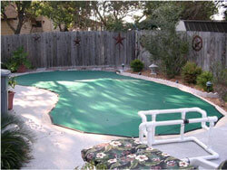 green leaf pool cover