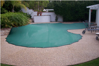 custom green leaf pool cover