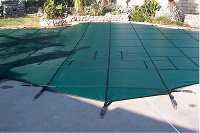 custom green mesh pool cover