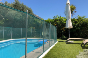 DIY pool fence installed
