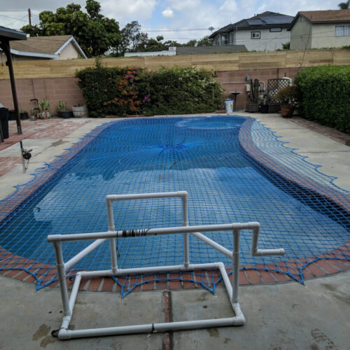 Safety Net Storage Roller Next to Net