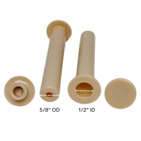 Peg Tan Deck Sleeves shown with dimensions