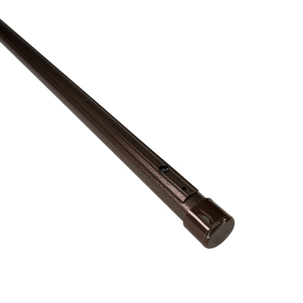 5 Foot Textured Brown Pole in 1 Inch, top of pole