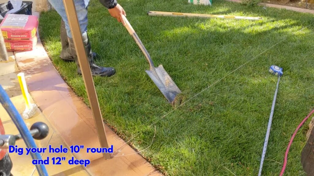 How To Install Your Pool Fence in Grass - Dig your hole