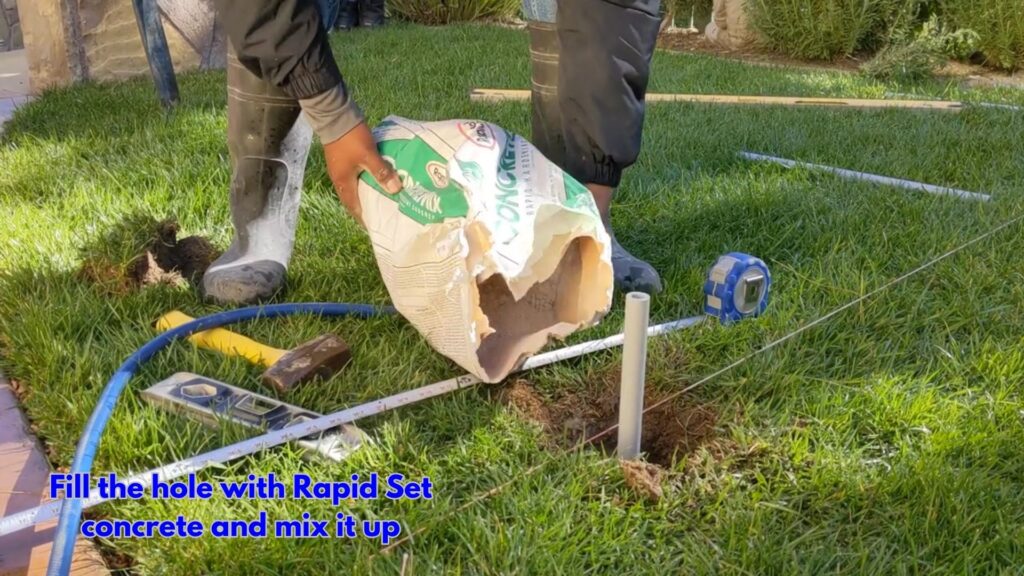 How To Install Your Pool Fence in Grass - Fill with Rapid Set