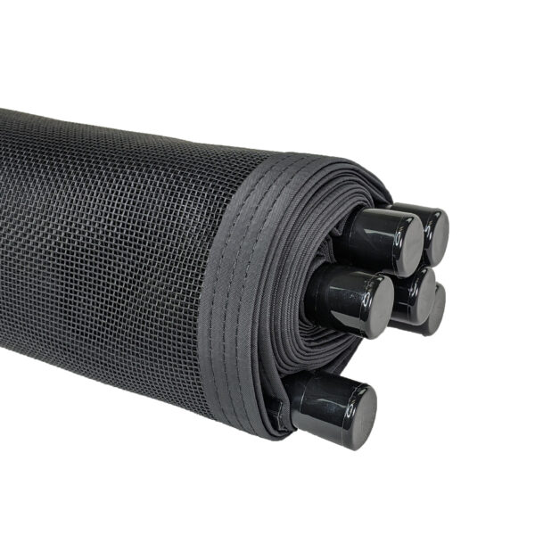 5 Foot Fence - Smooth Black 1 Inch Poles with Malibu Mesh, Top of Fence