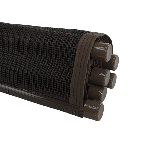 4 Foot Fence - Smooth Brown 1 Inch Poles with Hampton Mesh, Top of Fence