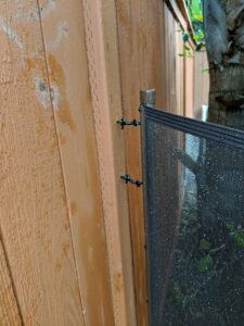 Wall Attachment to wood fence Installation Example