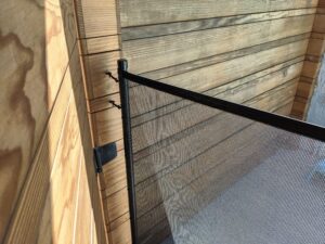 Wall Attachment to wood fence Installation Example