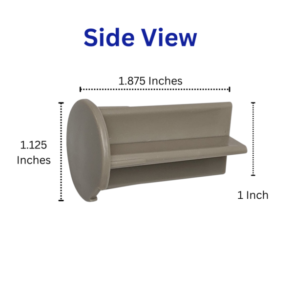 Ultra 1 Inch Deck Plug shown with dimensions