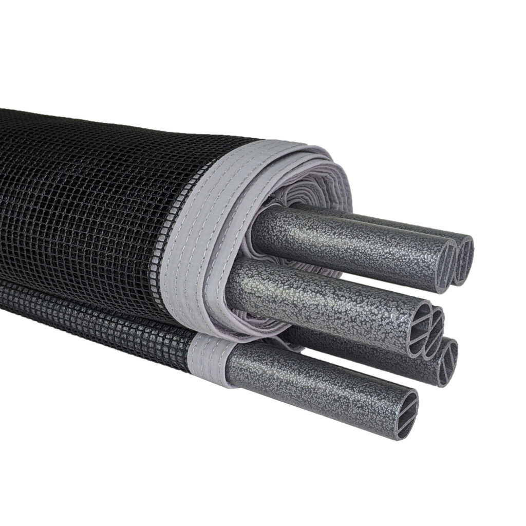 Hampton Gray-Black 1 Inch Pool Fence Bottom of Fence