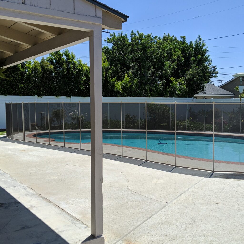 Malibu Tan/Brown Pool Fence in 5 Foot Tall - Installed