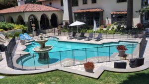 Pool Fence Installed around Pool