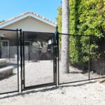 Pool Fence Installed in Dirt with a Gate Kit