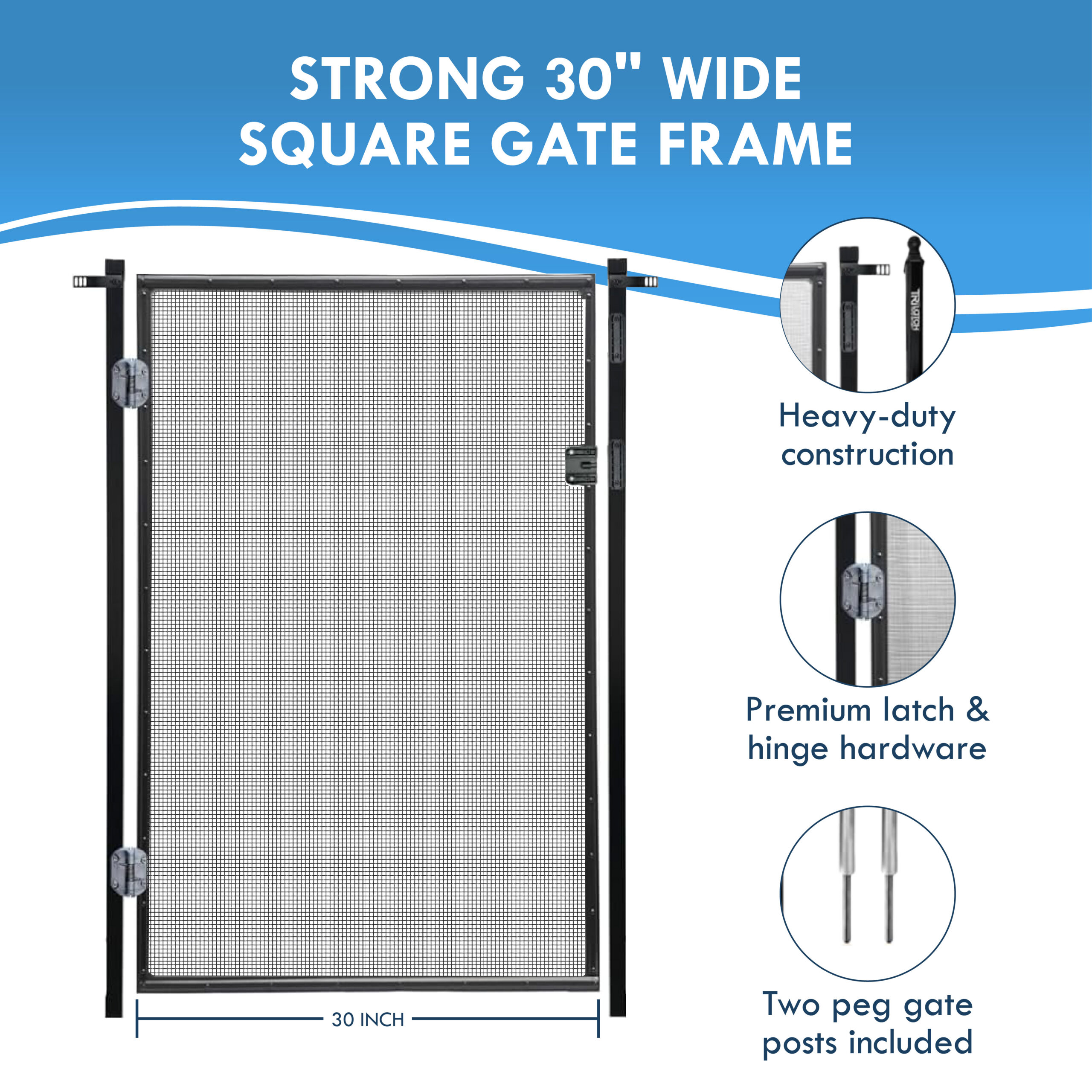 Pool Fence Gate Kit Frame Width