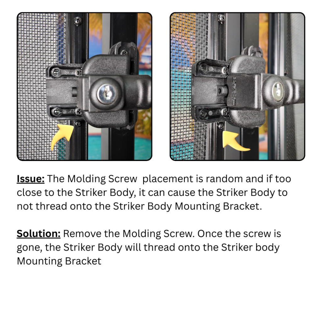 U-Safe Gate Molding Screw Issue