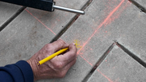 Drill at 1/4-inch mark