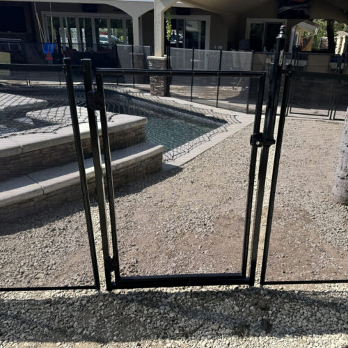 U-Safe Gate Kit Installed in Dirt