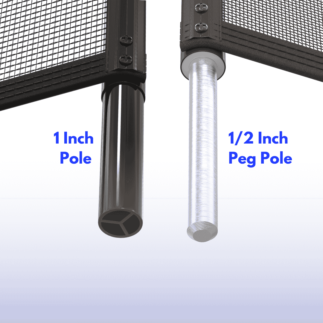 Fence Samples Showing Pole Sizes