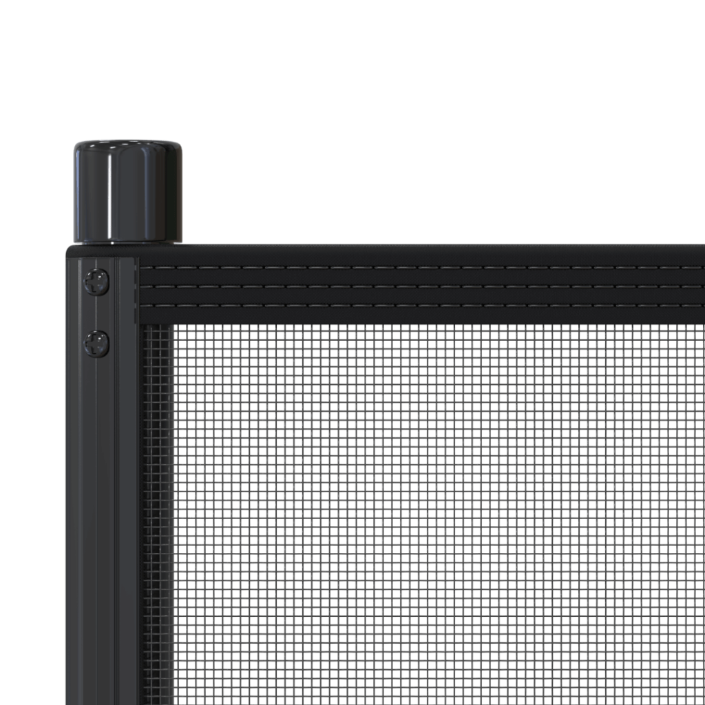 Top View of Combo E Black Fence