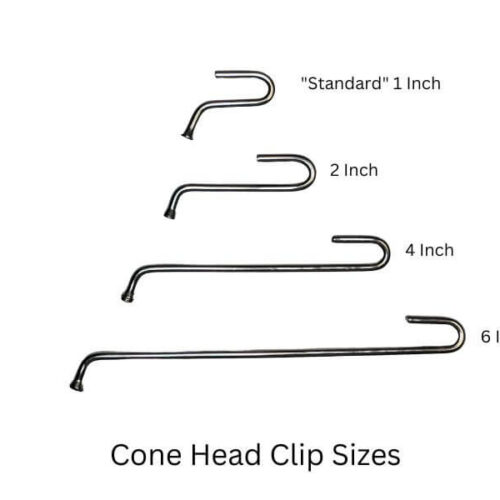 Conehead Anchor Clips for Keyhole Brass Anchors