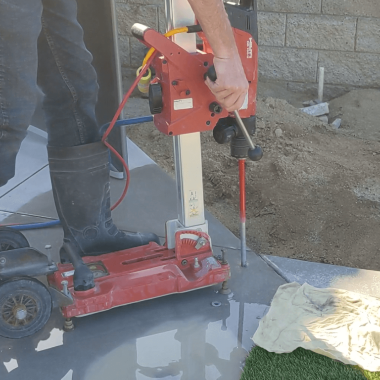 Hilti Core Bit in Use on Wet Drill