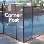 Pool Fence Corner Post providing clean turns