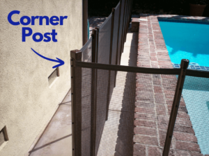 Pool Fence Corner Post making a 90 degree turn Pool Fence Corner Post making a 90 degree turn