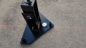 Hammer Drill Guide for Peg Pole Drilling