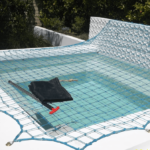 Leaf & Net Storage Bag shown sitting on a Safety Net