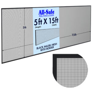 Malibu Black Mesh 5ft with Dimensions