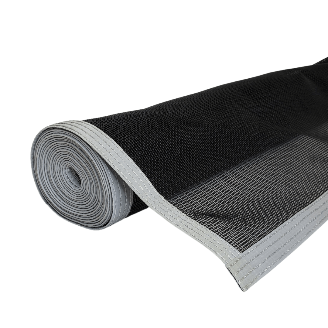 Mesh with Border in Malibu Gray/Black