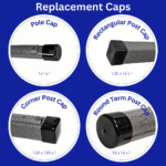 Pole Cap Infographic with Dimensions