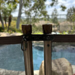 Quick Lock Latch Kit installed on Brown fence