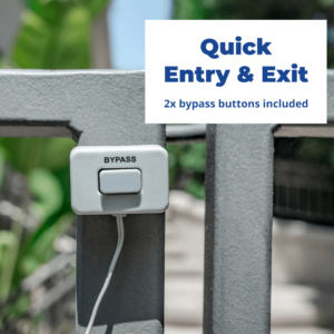 Techko Safe Pool Alarm | S187D S187D Pool alarm comes with an Entry Alarm Bypass Button