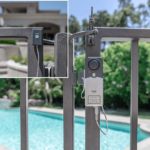 Techko Ultra Slim Safety and Entry Alarm | S189 - Installed on a Gate
