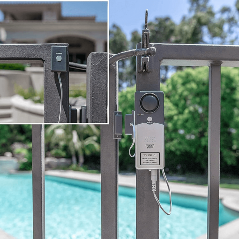 Techko Ultra Slim Safety and Entry Alarm | S189 - Installed on a Gate