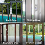 Techko Strobe Safe Pool Alarm - installed on doors-gates