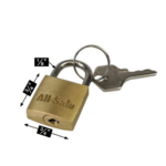 Gold pool fence section padlock with key and dimensions