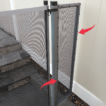 Adjustable Mesh Side Panel at Vinyl Fence