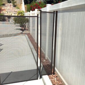 Step Poles for Pool Fence installation on raised steps with Round Terminating Post