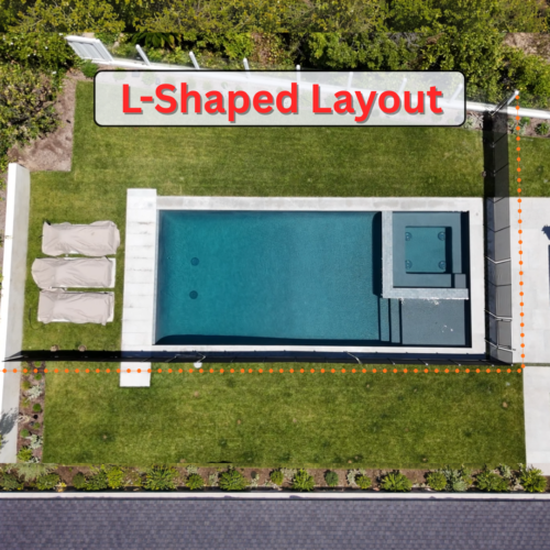 L-Shaped Pool Fence  Layout Example
