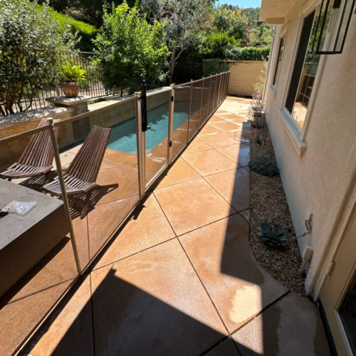 Pool Fence Straight Run Across Yard 