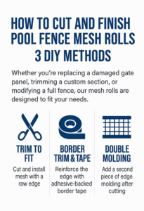 How to Cut & Finish Pool Fence Mesh Image