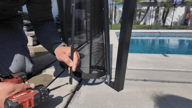 Installer pre-setting screw into bottom of molding