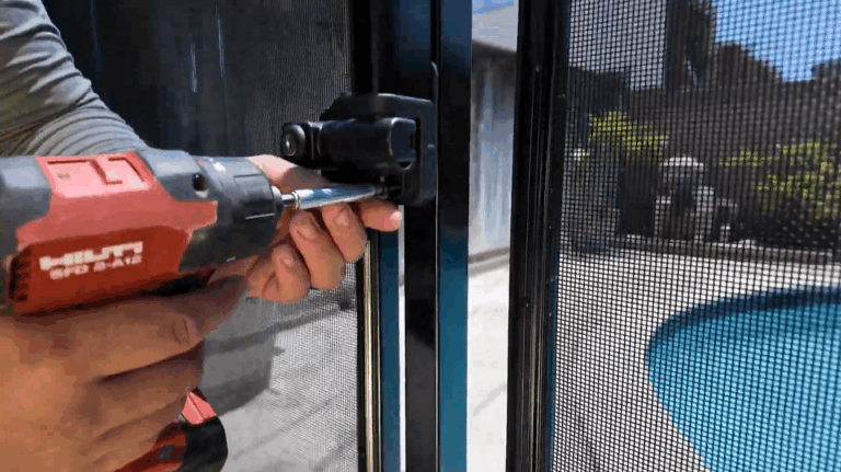 Installer Secures Latch