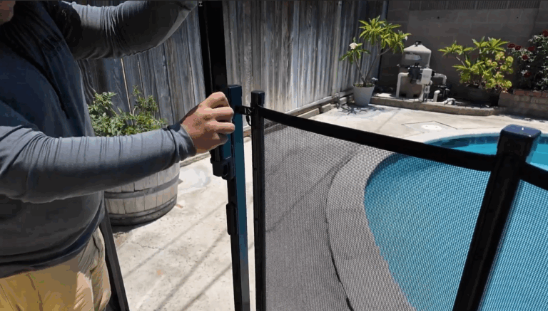 Installer slides TriLatch onto Gate Post