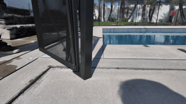 Push pole back into deck sleeve