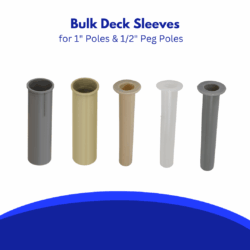 Bulk Pool Fence Deck Sleeves – Bag of 25 (Fits All Fence Pole Types)
